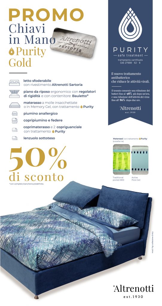 PROMO PURITY GOLD LETTO MATRIMONIALE